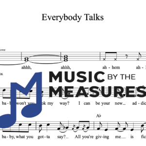 Melody Sheet Music for "Everybody Talks" by Neon Trees