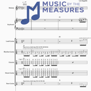 Full Band Sheet Music for "Hey Hey What Can I Do" by Led Zeppelin 