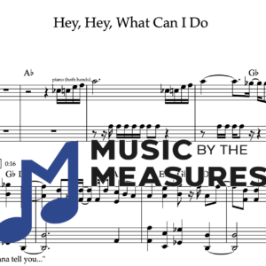 Keyboard Sheet Music for "Hey, Hey, What Can I Do" by Led Zeppelin 