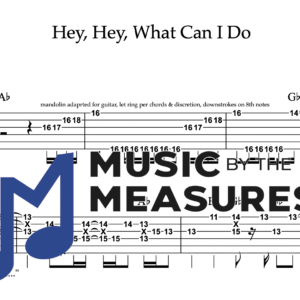 Lead Guitar Tablature for "Hey, Hey, What Can I Do" by Led Zeppelin 