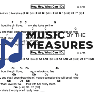 Lead Sheet for "Hey, Hey, What Can I Do" by Led Zeppelin 