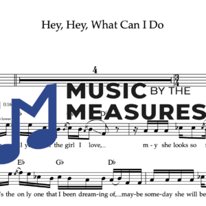 Melody Sheet Music for "Hey, Hey, What Can I Do" by Led Zeppelin 