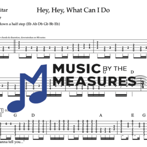 Rhythm Guitar Tablature for "Hey, Hey, What Can I Do" by Led Zeppelin 