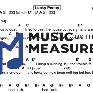 Lead Sheet for "Lucky Penny" by JD McPherson