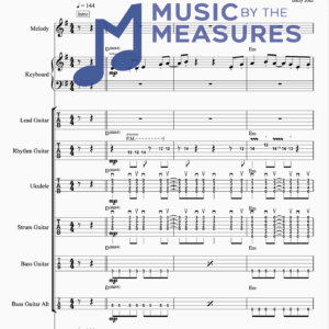 Full Band Sheet Music for "We Didn't Start the Fire" by Billy Joel