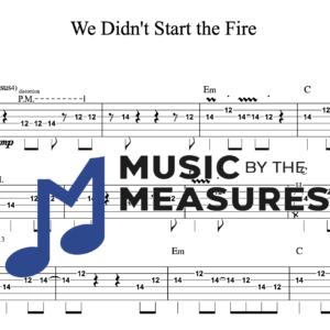 Rhythm Guitar Tablature for "We Didn't Start the Fire" by Billy Joel