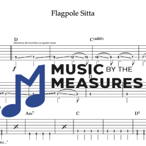 Lead Guitar Tablature for "Flagpole Sitta" by Harvey Danger