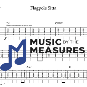 Rhythm Guitar Tablature for "Flagpole Sitta" by Harvey Danger