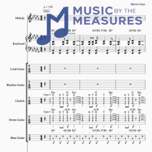 Full Band Sheet Music for "I Heard It Through the Grapevine" by Marvin Gaye
