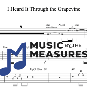 Lead Guitar Tablature for "I Heard It Through the Grapevine" by Marvin Gaye