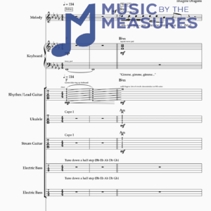 Full Band Sheet Music for "Bones" by Imagine Dragons