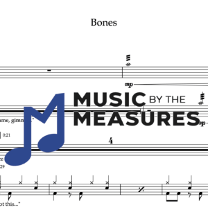 Drum Sheet Music for "Bones" by Imagine Dragons