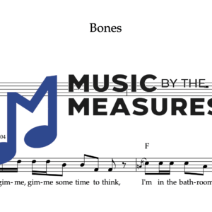 Melody Sheet Music for "Bones" by Imagine Dragons