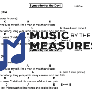 Lead Sheet for "Sympathy for the Devil" by The Rolling Stones