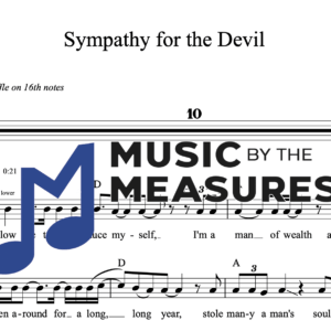 Melody Sheet Music for "Sympathy for the Devil" by The Rolling Stones