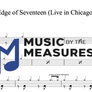 Drum Sheet Music for "Edge of Seventeen (Live in Chicago)" by Stevie Nicks