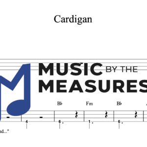 Bass Guitar Tablature for "Cardigan" by Taylor Swift