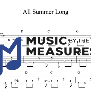 Bass Guitar Tablature for "All Summer Long" by Kid Rock