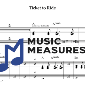 Keyboard Sheet Music for "Ticket to Ride" by The Beatles