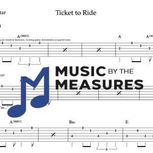 Rhythm Guitar Tablature for "Ticket to Ride" by The Beatles