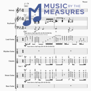 Full Band Sheet Music for "Say It Ain't So" by Weezer