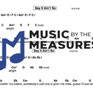 Lead Sheet for "Say It Ain't So" by Weezer