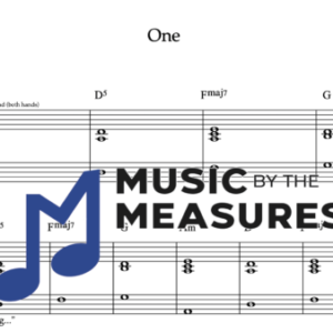 Keyboard Sheet Music for "One" by U2