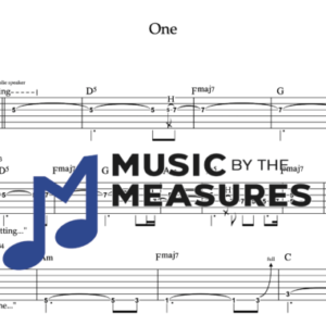 Lead Guitar Tablature for "One" by U2