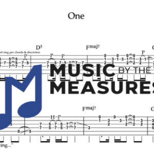 Rhythm Guitar Tablature for "One" By U2