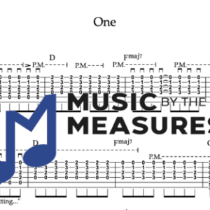 Strum Guitar Tablature for "One" By U2
