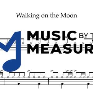 Walking on the Moon drums sheet music preview – The Police accurate Stewart Copeland transcription