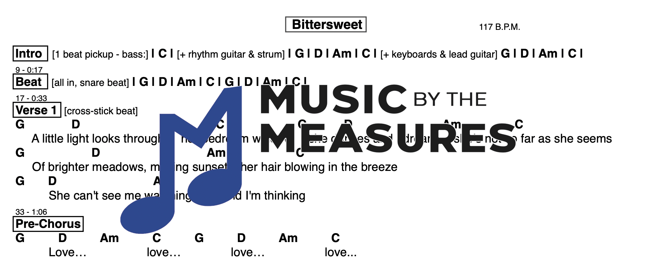 Bittersweet - Big Head Todd And The Monsters - Lead/Chord Sheet