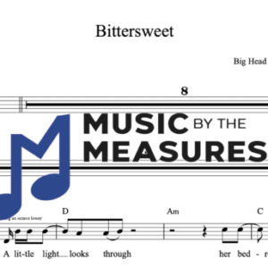 Melody Sheet Music for "Bittersweet" by Big Head Todd And The Monsters