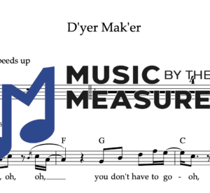 Melody Sheet Music for "D'yer Mak'er" by Led Zeppelin