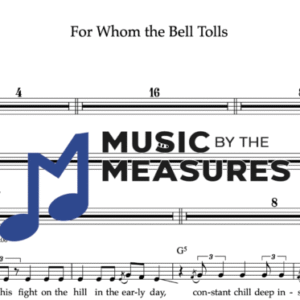 Melody Sheet Music for "For Whom the Bell Tolls" by Metallica