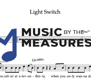 Melody Sheet Music for "Light Switch" by Charlie Puth