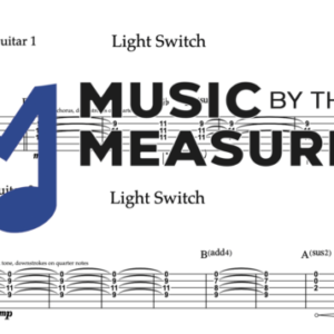 Rhythm Guitar Tablature for "Light Switch" by Charlie Puth
