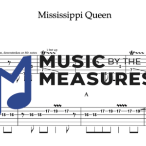 Lead Guitar Tablature for "Mississippi Queen" by Mountain 