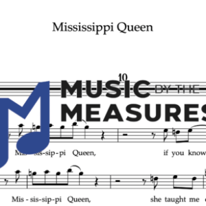 Melody Sheet Music for "Mississippi Queen" by Mountain 