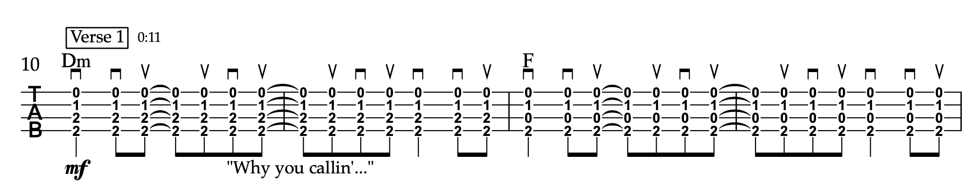 ukulele part for Light Switch by Charlie Puth