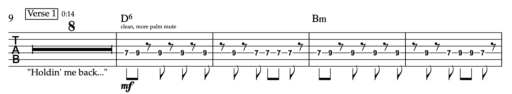 As It Was - Harry Styles - Lead Guitar tablature 