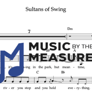 Melody Sheet Music for "Sultans of Swing" by Dire Straits 