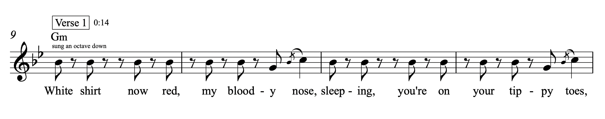 bad guy - Billie Eilish - Melody Sheet Music