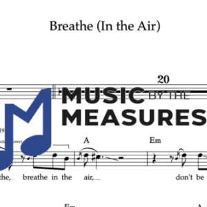 Melody Sheet Music for "Breathe (In the Air)" by Pink Floyd
