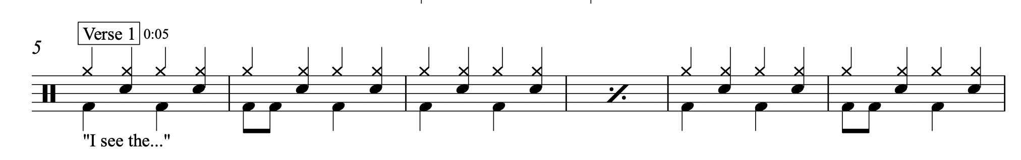 Bad Moon Rising - Creedence Clearwater Revival -Drum Sheet Music