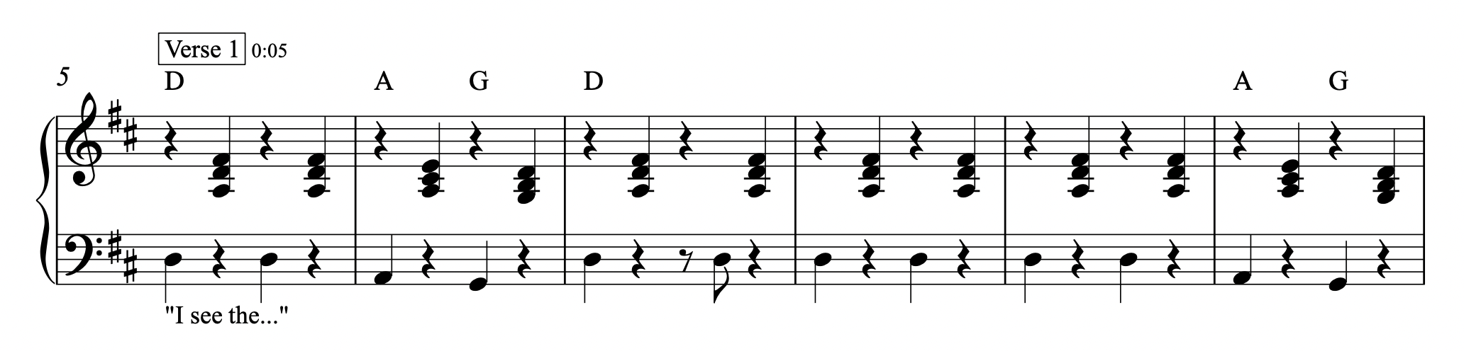 Bad Moon Rising - Creedence Clearwater Revival - Keyboard Sheet Music