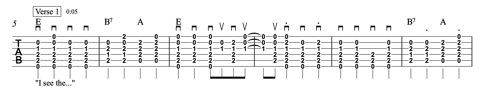 Bad Moon Rising - Creedence Clearwater Revival - Lead Gutiar Tablature