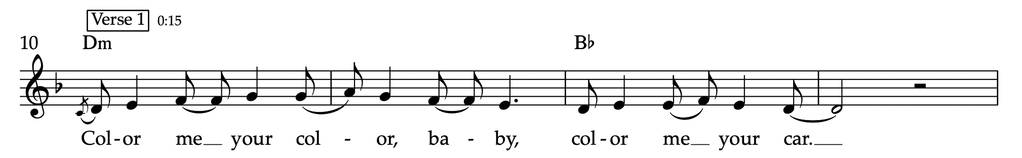 Call Me - Blondie - Melody Sheet Music