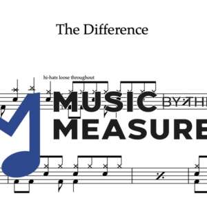 The Difference drums sheet music preview – The Wallflowers accurate transcription
