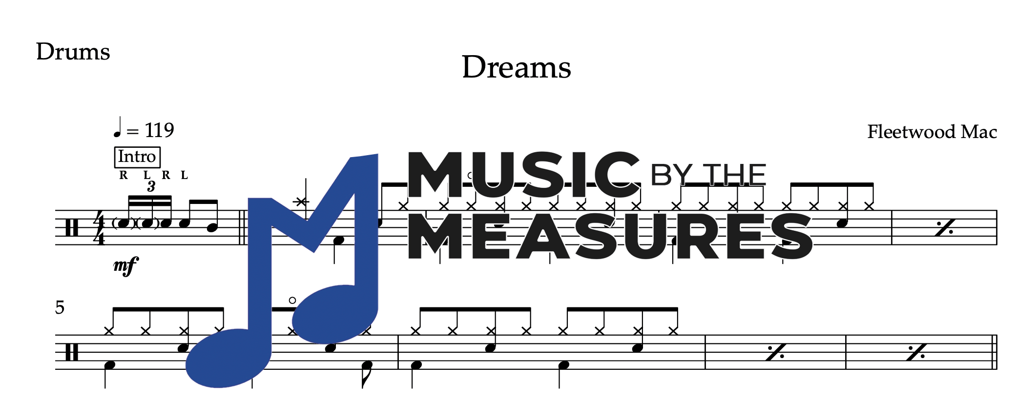 Dreams Drums Music by the Measures